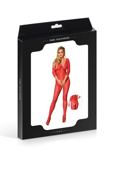 Bodystocking Rouge Ouvert